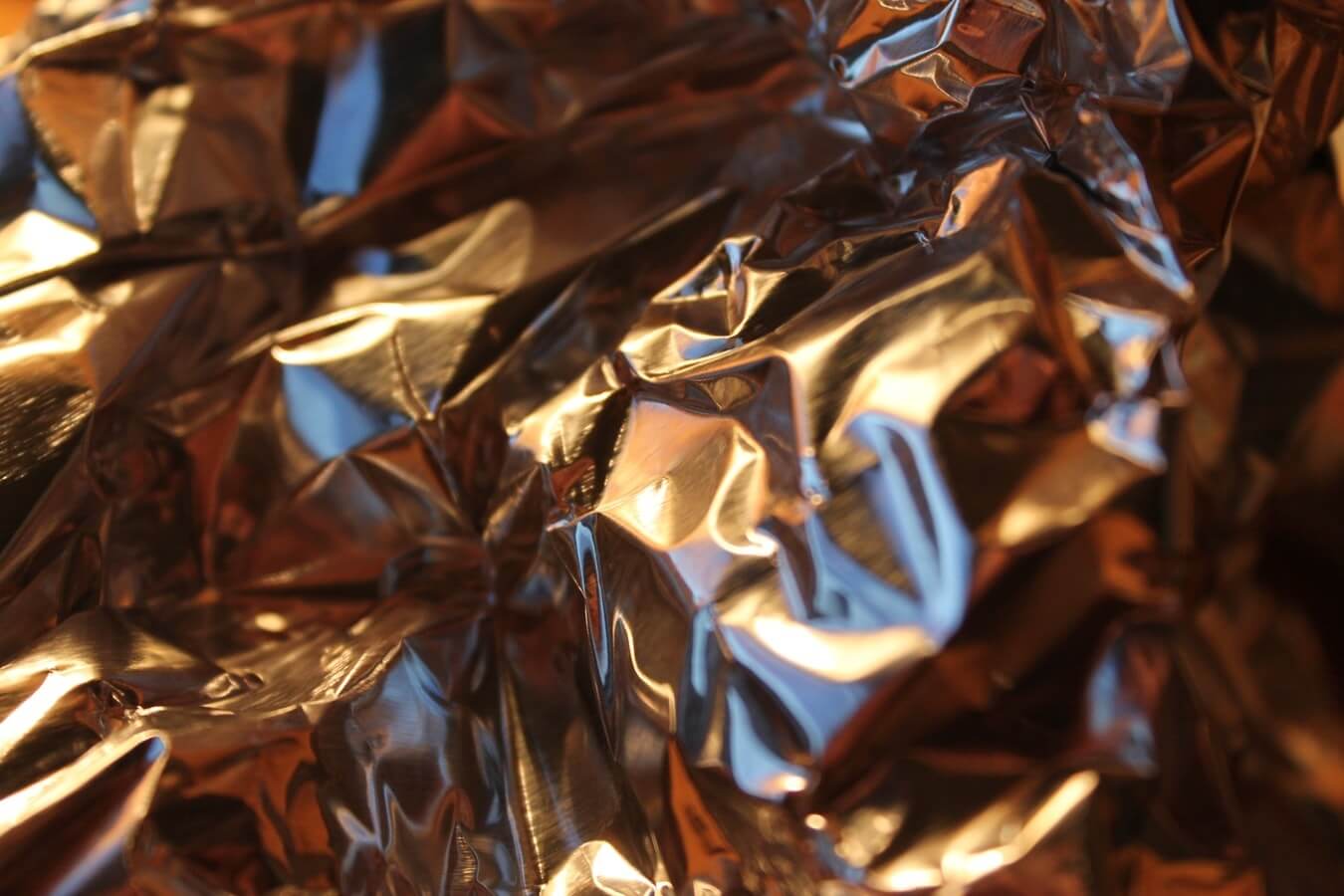 copper scrunched material