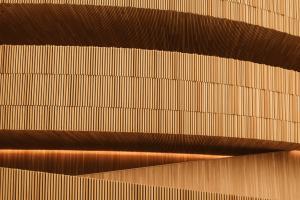 wooden panel balcony